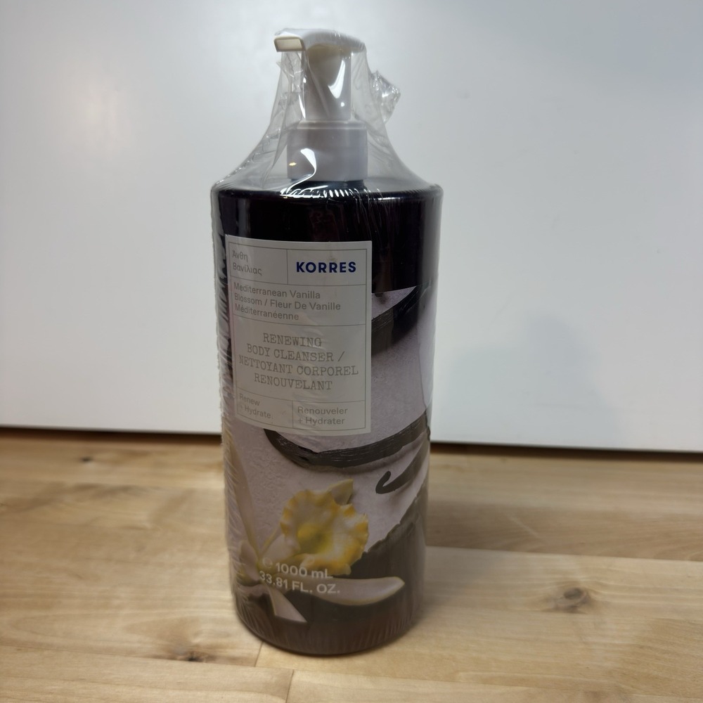 #Korres 1-Liter Mediterranean Vanilla Renewing Body Cleanser JUMBO 33.81 fl oz